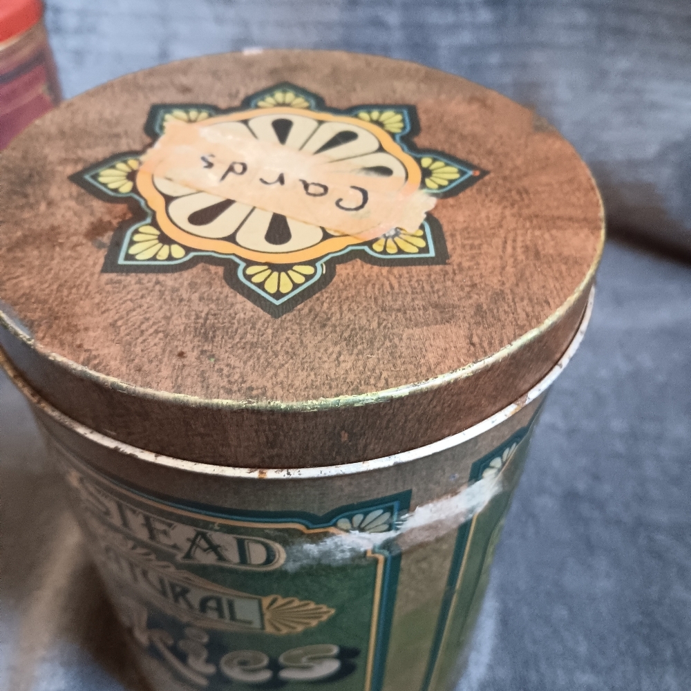 Vintage Sunshine Red Coffee Tin Can Homestead Cookie Tin Farmhouse Kitchen Set - Picture 6 of 12